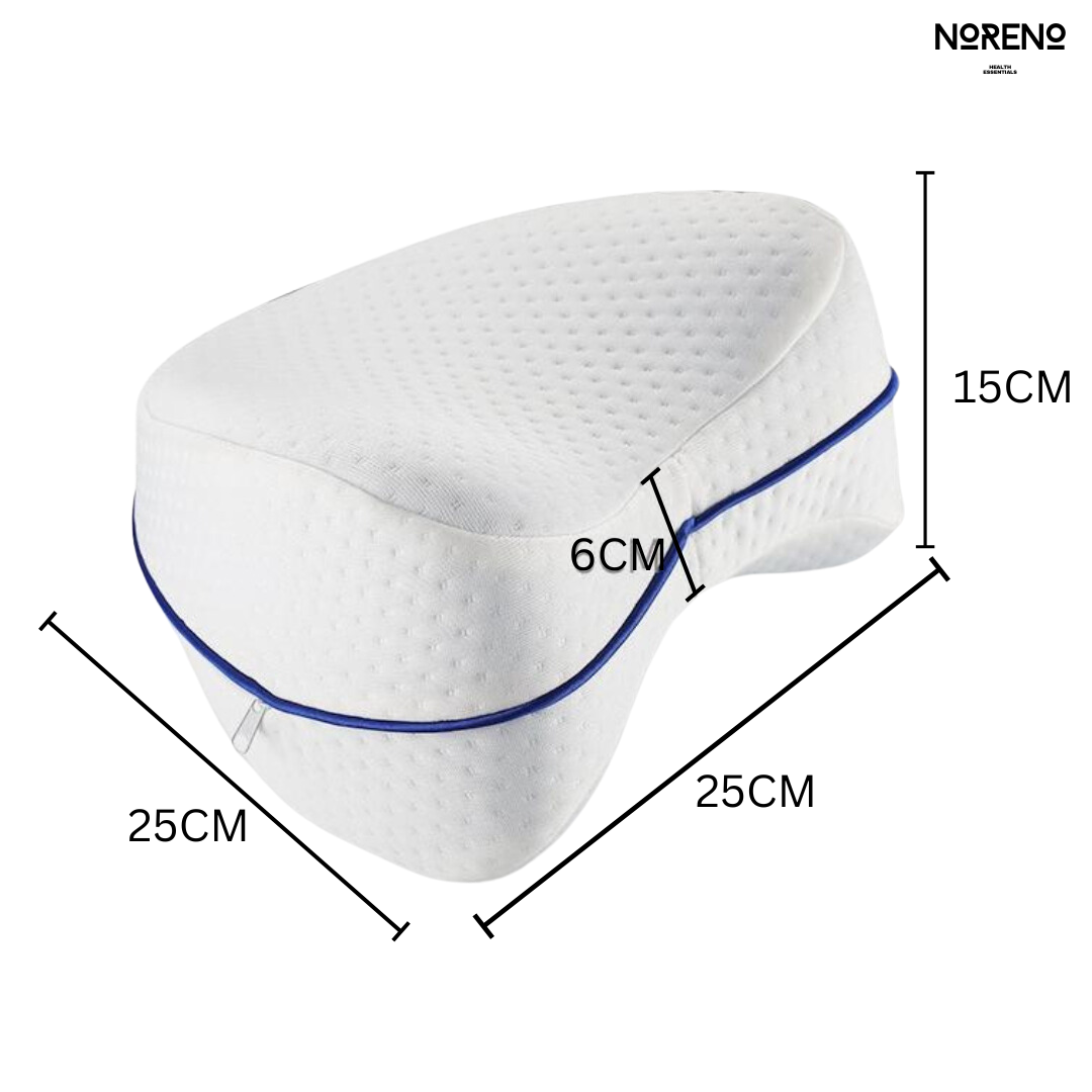 Ergonomisches ComfortLeg-Kniekissen mit 6 cm Höhe für optimale Unterstützung und Komfort beim Schlafen.