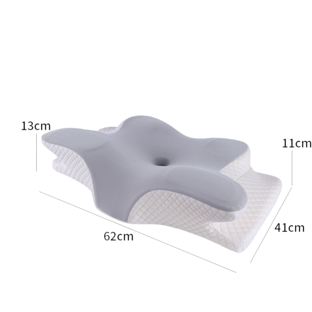 Orthopädisches Traumschläferkissen Maße 62 cm x 41 cm x 13 cm für optimalen Nackensupport - perfekt für Seitenschläfer und Rückenschläfer.